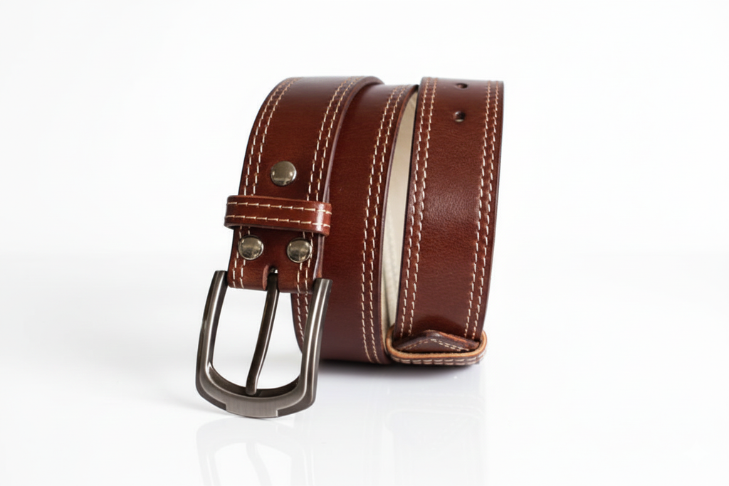 Black Buffalo Leather Belt – Luxury Casual Belt