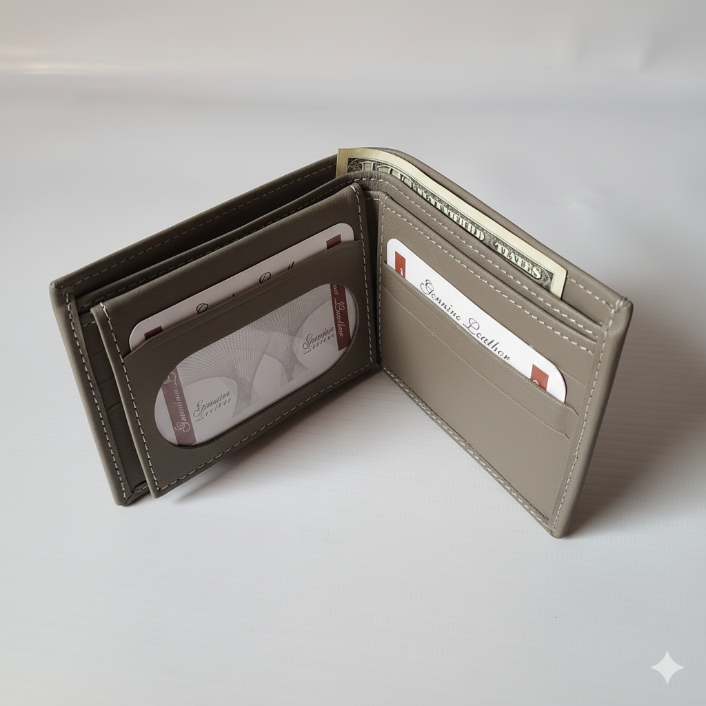 Men’s Bi-Fold Wallet with ID Window