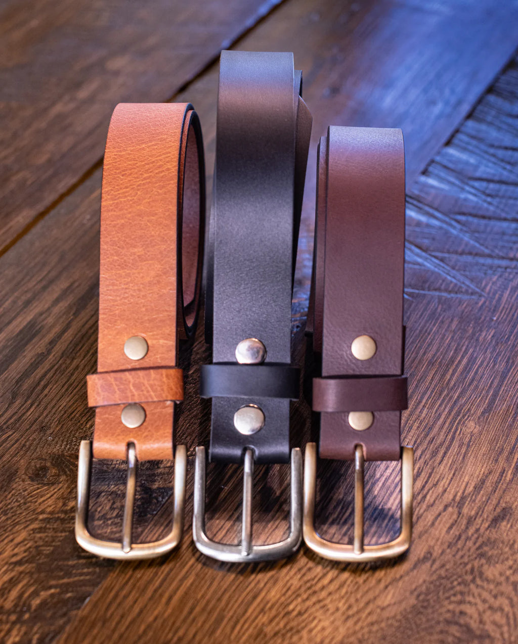 Tan Oil Double Tone Leather Belt