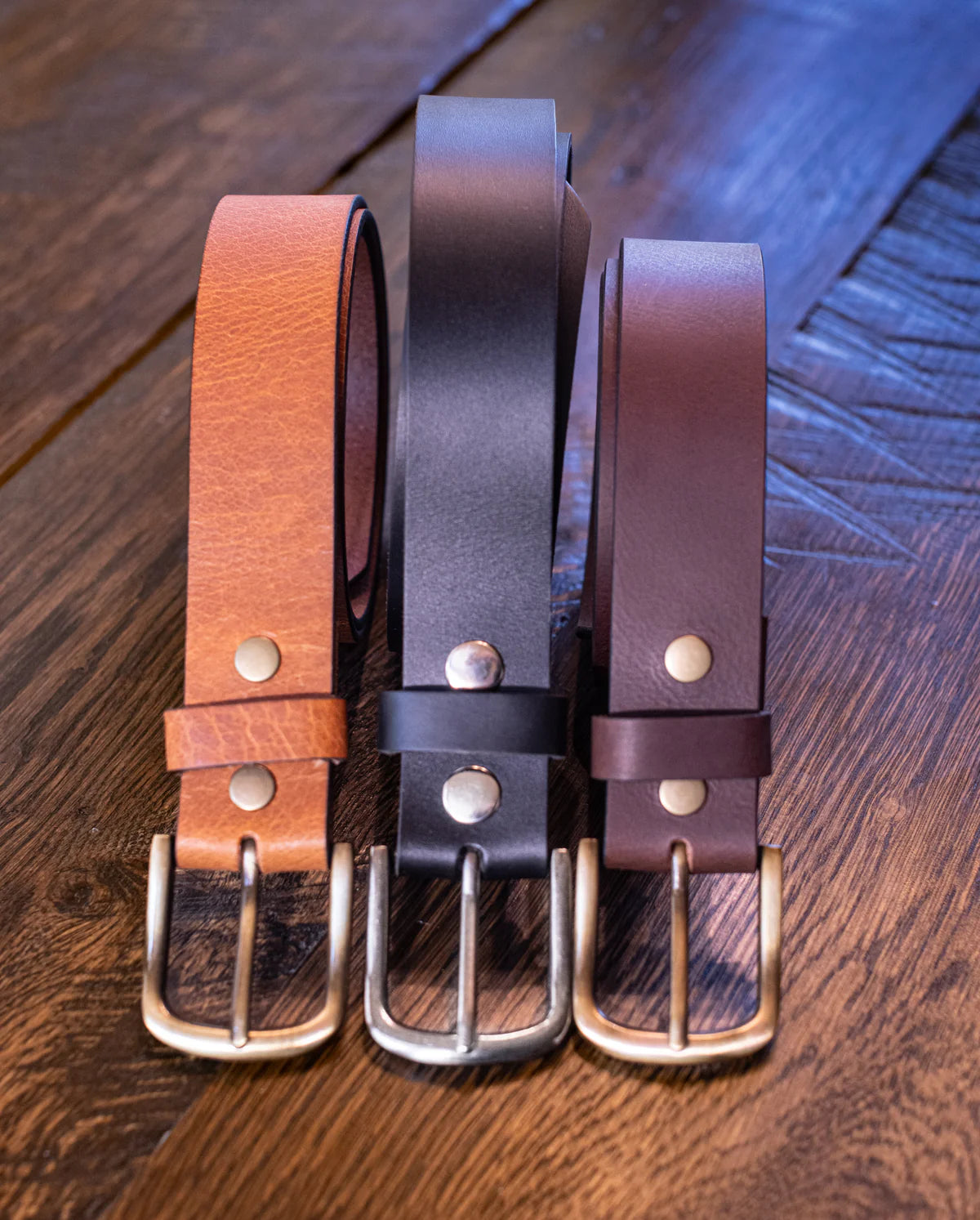 Tan Oil Double Tone Leather Belt