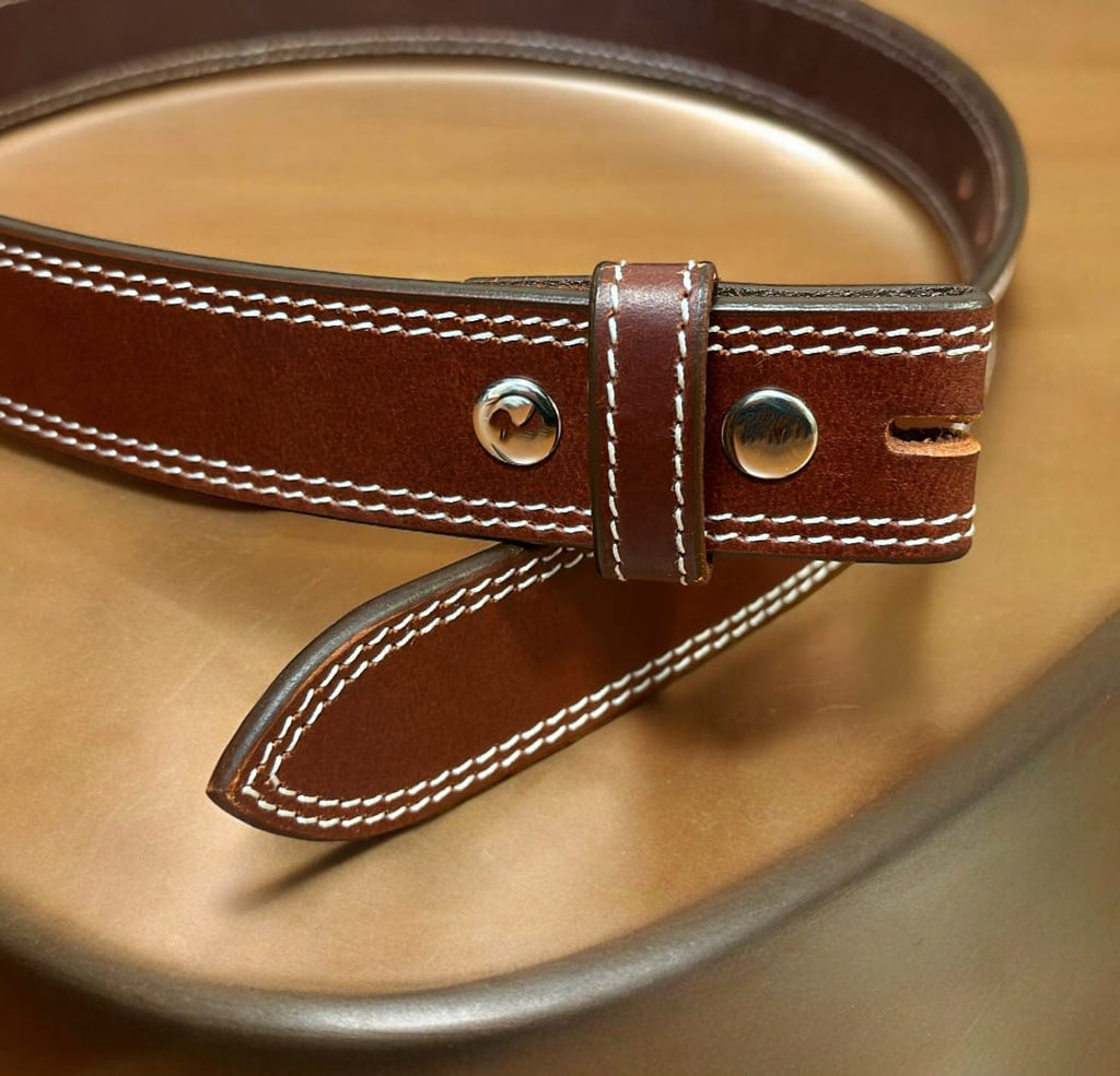 Black Buffalo Leather Belt – Luxury Casual Belt