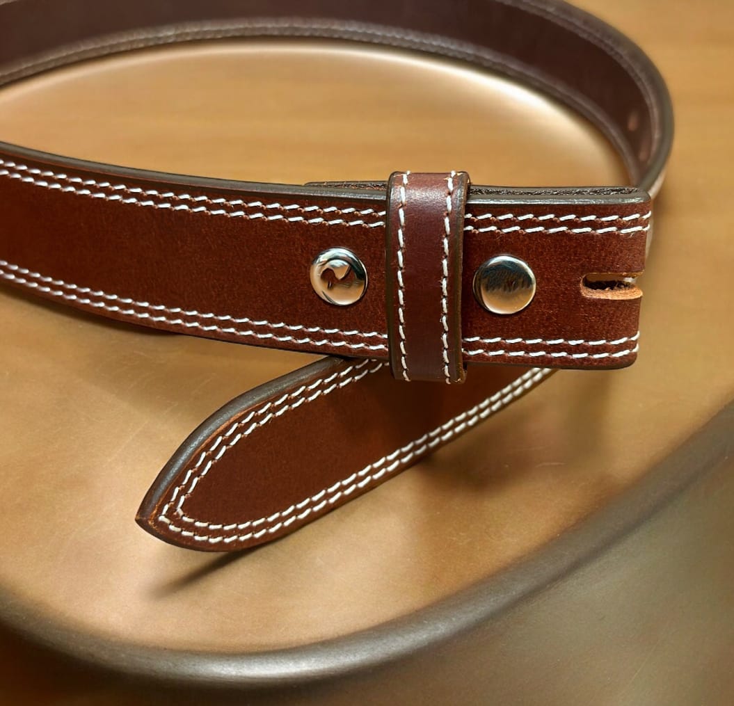 Black Buffalo Leather Belt – Luxury Casual Belt