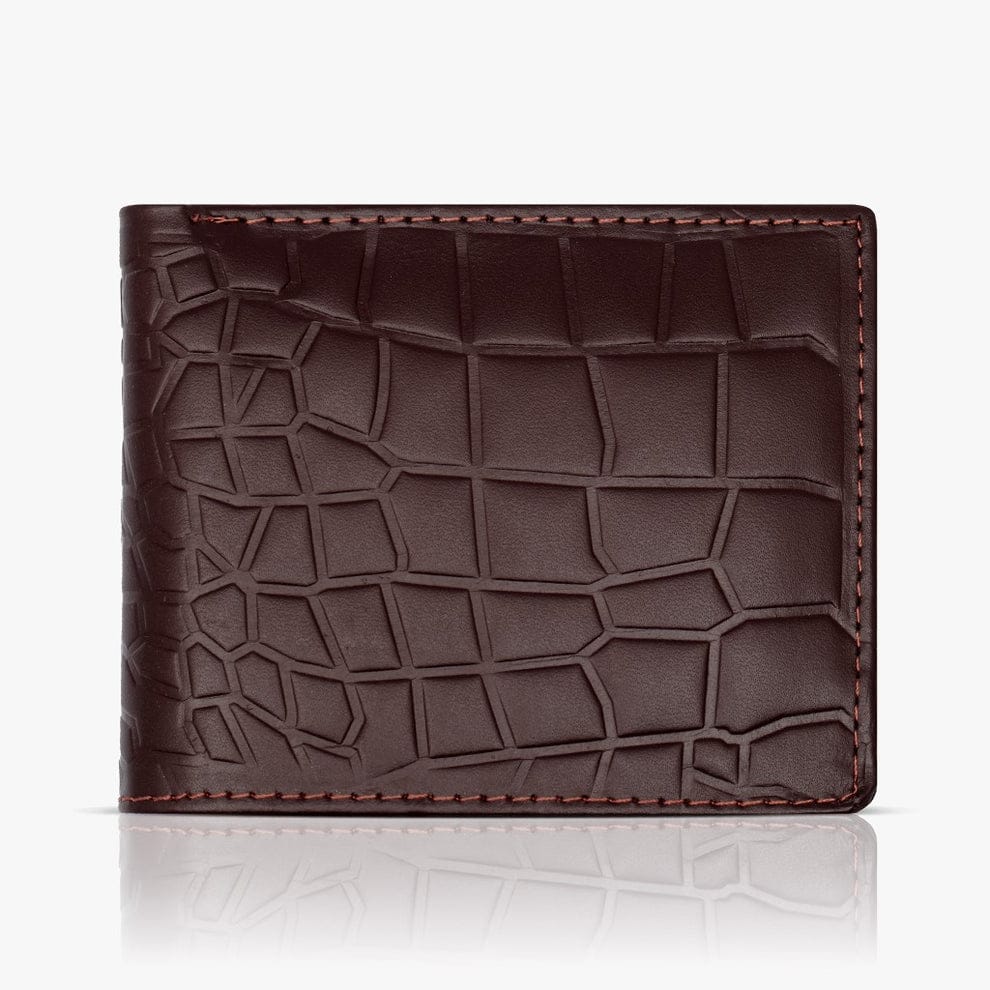Geniune Leather Wallet in Crocodile Pattern With Soft Velvet Interior